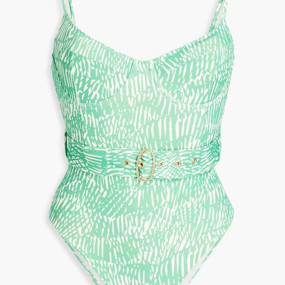 Johnathan Simkhai Noa Printed Belted Bikini